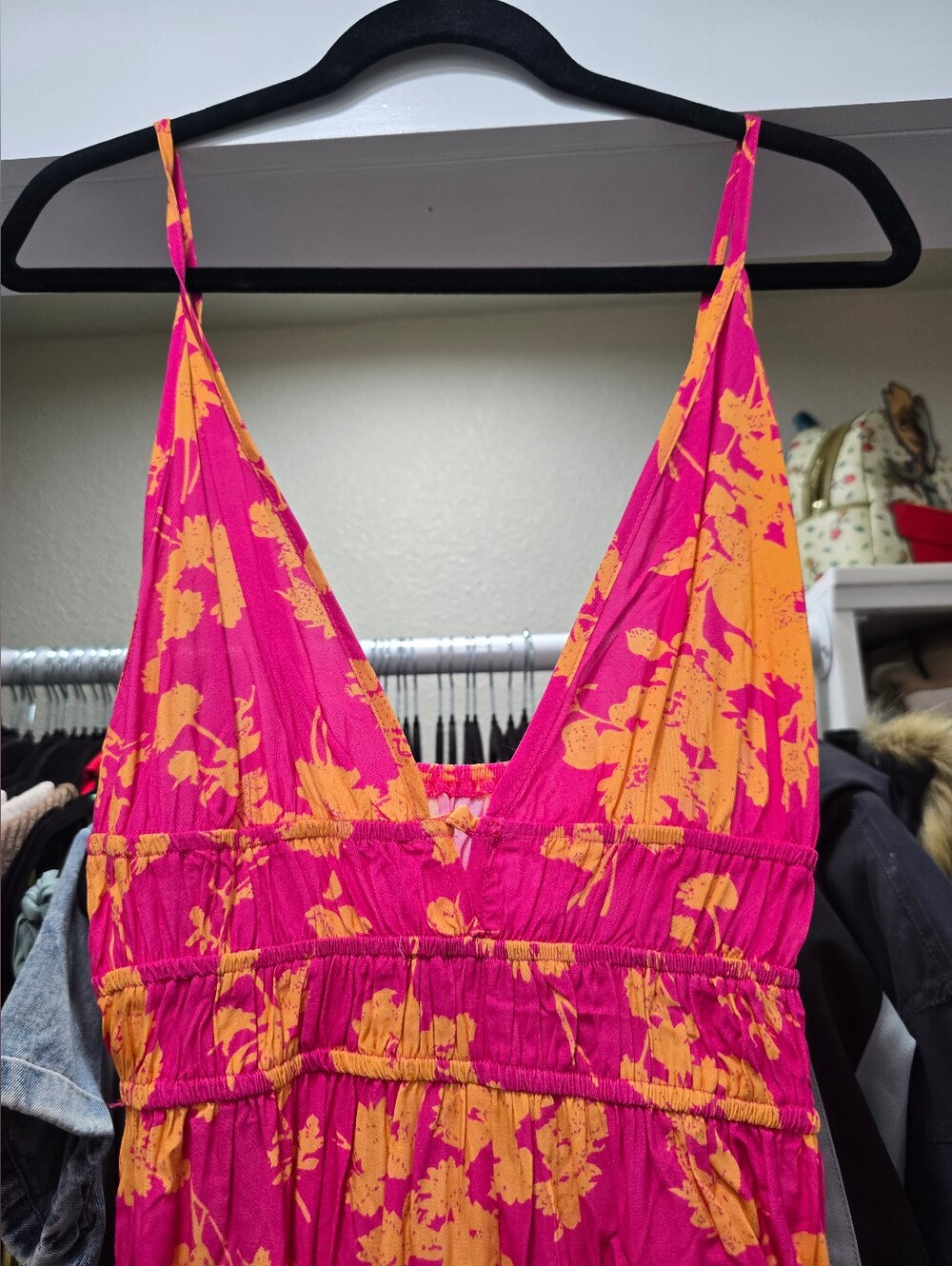 Cupshe Pink and Yellow Floral Beach Romper - Picture 5 of 11